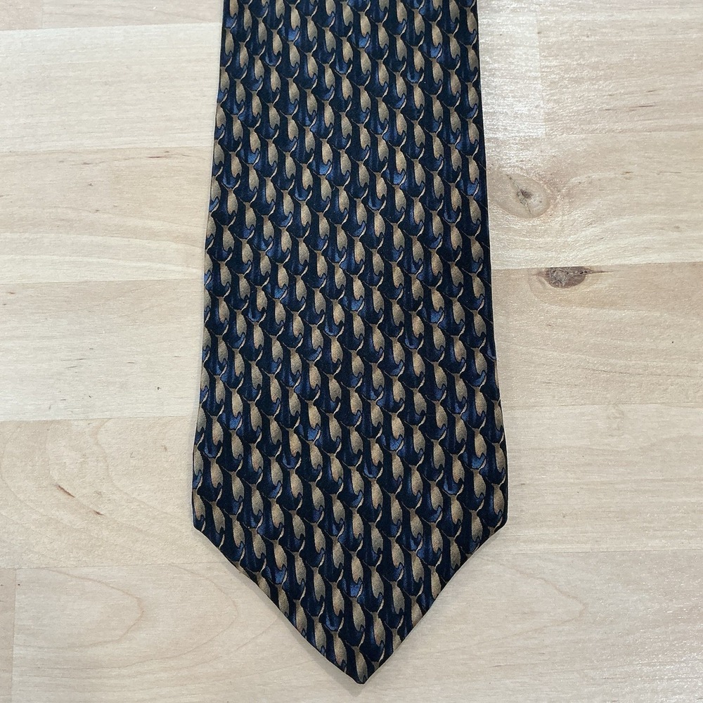 CHRISTOPHER REEVE COLLECTION - MICHAEL CRAVALO - 100% SILK NECK TIE‎ Geometric